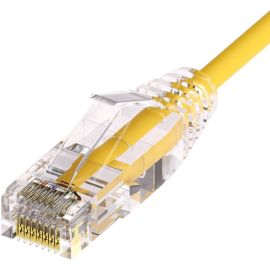 CLEARFIT SLIM 28AWG CAT6A YELLOW 1FT