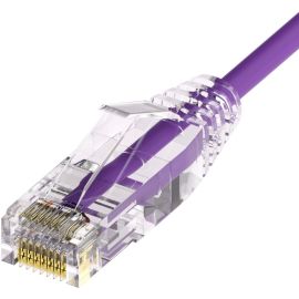 CLEARFIT SLIM 28AWG CAT6A PURPLE 2FT