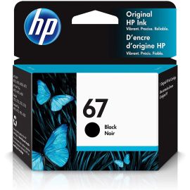 HP 67 BLACK INK DESKJET 1255 2700 4100 ENVY 6000 6400