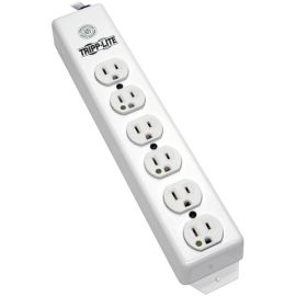 Tripp Lite Safe-IT Power Strip Hospital Medical Antimicrobial 120V 5-15R-HG 6 Outlet 1.5' Cord Metal