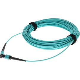 MPO F/F PATCH CBL 13M AQUA OM4 PLENUM FIBER