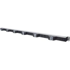 Intellinet Vertical Rackmount 12-Output C13 Power Distribution Unit (PDU), With Air Switch for Each Output, Removable Power Cable and Rear C14 Input (With C14 2 Pin Euro Power Cord)