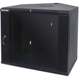 Intellinet Network Cabinet, Wall Mount Corner, 6U, 600mm Depth, Black, Assembled, Max 60kg, 19