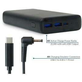 ADAPT4 ACTIVE CHARGE UPGRADE WITH LENOVO CONNECTORS - 4X 20,000 MAH ACTIVE CHARG