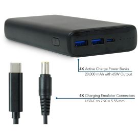 ADAPT4 ACTIVE CHARGE UPGRADE WITH LENOVO CONNECTORS - 4X 20,000 MAH ACTIVE CHARG