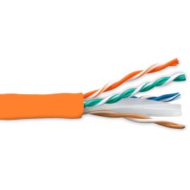 ENET CAT6 REEL 4pr Shielded Solid PVC UTP 24 AWG - Orange 1000FT