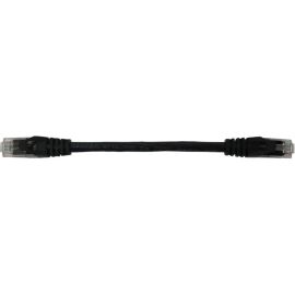 Tripp Lite Cat6a 10G Snagless Molded UTP Ethernet Cable (RJ45 M/M), PoE, Black, 6 in. (15 cm)