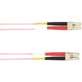 1M FIBER OPTIC OM4 MM DUPLEX PVC PINK LCLC PATCH CABLE