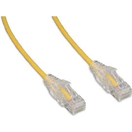 9FT CAT6 YELLOW SLIM 28AWG CLEAR BOOT UTP PATCH CABLE RJ-45