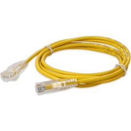 RJ-45 M/M PATCH CBL 5FT YELLOW CAT6A BOOTED SNAGLESS CU