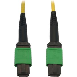 Eaton Tripp Lite Series 40/100G Singlemode 9/125 OS2 Fiber Optic Cable (12F MTP/MPO-APC F/F), LSZH, Yellow, 7 m (23 ft.)