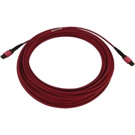 Tripp Lite 100G Multimode 50/125 OM4 Fiber Optic Cable (12F MTP/MPO-PC F/F) LSZH Magenta 15 m (49.2 ft.)