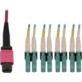 Tripp Lite Fiber Cable 40/100G MMF OM4 12F MTP/MPO-PC to 4x LC/PC F/M 2M