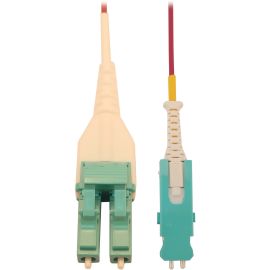 Eaton Tripp Lite Series 40/100/400G Multimode 50/125 OM4 Fiber Optic Cable (Duplex SN-PC to Duplex LC-PC M/M), LSZH, Magenta, 1 m (3.3 ft.)