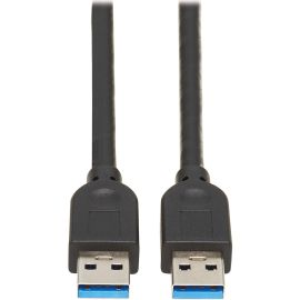 Eaton Tripp Lite Series USB 3.0 SuperSpeed A to A Cable for USB 3.0 All-in-One Keystone/Panel Mount Couplers (M/M), Black, 10 ft. (3 m)