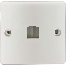 Tripp Lite 1-Port French-Style Wall Plate, White, TAA