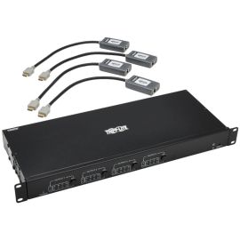 Tripp Lite by Eaton 4x4 HDMI over Cat6 Matrix Switch Kit, Switch/4x Pigtail Receivers - 4K 60 Hz, HDR, 4:4:4, PoC, 230 ft. (70.1 m), TAA