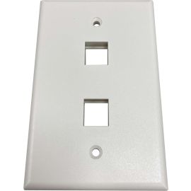 Tripp Lite Safe-IT 2-Port Single-Gang Keystone Wall Plate, Antibacterial, Ivory Matte, TAA