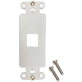 Tripp Lite Safe-IT 1-Port Antibacterial Wall-Mount Insert, Decora Style, Vertical, Ivory, TAA