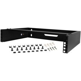 StarTech.com 2U Wall Mount Rack, 14in Deep, 19 inch Wall Mount Network Rack, Wall Mounting Patch Panel Bracket for Switch/IT Equipment