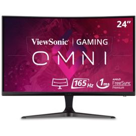 ViewSonic OMNI VX2418C 24 Inch 1080p 1ms 165Hz Curved Gaming Monitor with FreeSync Premium, Eye Care, HDMI and DisplayPort