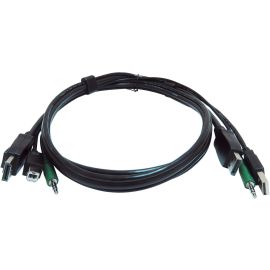 Black Box Secure KVM Cable - Each end (1) USB, (1) or (2) DisplayPort, (1) 3.5mm Audio