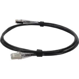 RJ-45 M/M PATCH CBL 10FT BLACK CAT6A SLIM UTP PVC CU