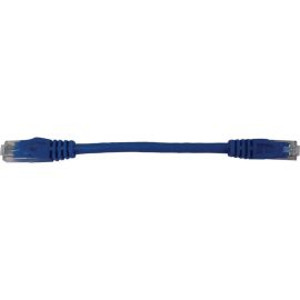 Tripp Lite Cat6a 10G Snagless Molded UTP Ethernet Cable (RJ45 M/M), PoE, Blue, 6 in. (15 cm)