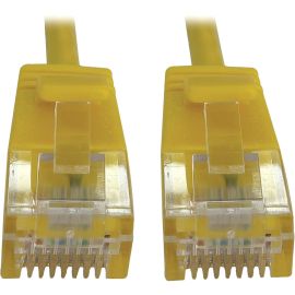 Tripp Lite Cat6a 10G Snagless Molded Slim UTP Ethernet Cable (RJ45 M/M), PoE, Yellow, 3 ft. (0.9 m)