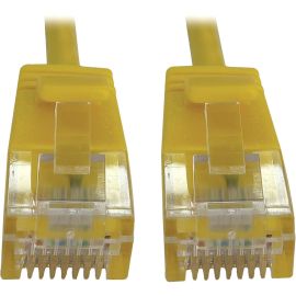 Tripp Lite Cat6a 10G Snagless Molded Slim UTP Ethernet Cable (RJ45 M/M), PoE, Yellow, 7 ft. (2.1 m)