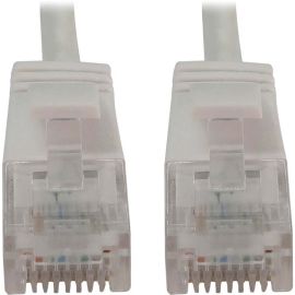 Eaton Tripp Lite Series Cat6a 10G Snagless Molded Slim UTP Ethernet Cable (RJ45 M/M), PoE, White, 15 ft. (4.6 m)