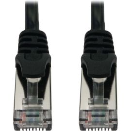 Tripp Lite Cat6a 10G Snagless Shielded Slim STP Ethernet Cable (RJ45 M/M), PoE, Black, 7 ft. (2.1 m)