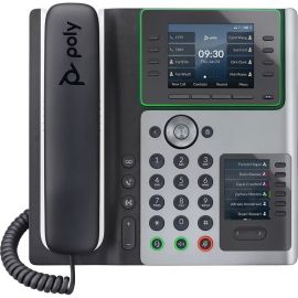 Poly Edge E400 IP Phone - Corded - Corded - NFC - Desktop, Wall Mountable - TAA Compliant