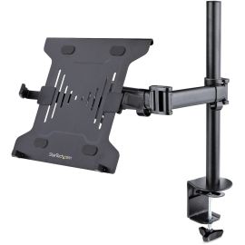 StarTech.com Laptop Desk Mount, Monitor and Laptop Arm Mount, Displays up to 34in (8kg / 17.6lb), VESA Laptop Tray Arm, Clamp / Grommet