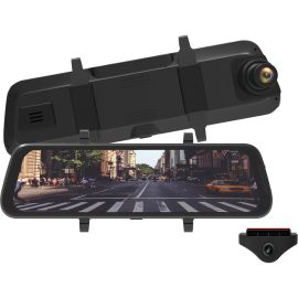 myGEKOgear by Adesso Infiniview Lite 3 in 1 Fully Touch Screen Digital Rearview Mirror, Dual Dash Cameras, and Back Up Camera Featuring the Starvis (Rear) and Sony Exmor (Front) Night Vision and IPX7 waterproof Rear Cam