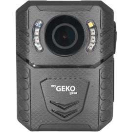 myGEKOgear by Adesso Aegis 100 1296p Super HD Body Cam with GPS Logging, Infrared Night Vision,Password Protected System,IP65 Water Resistance, Drop Protection, 2