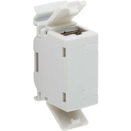 Tripp Lite Cat6a Shielded In-Line DIN-Rail Mountable Snap-In Coupler (RJ45 F/F), TAA