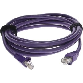 RJ-45 M/M PATCH CBL 10FT PURPLE CAT5E UTP PVC TAA CU