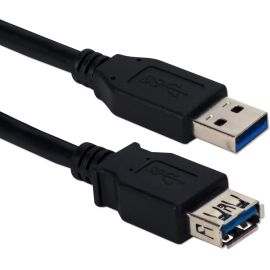 QVS 3ft USB 3.0/3.1 5Gbps Type A Male to Female Extension Cable