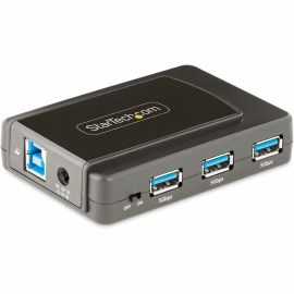 StarTech.com 7-Port USB Hub with On/Off Switch, USB 3.0 5Gbps, USB-A to 7x USB-A, Self Powered USB-A Expansion Hub w/ 35W Power Supply