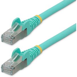 StarTech.com 30ft CAT6a Ethernet Cable, Aqua Low Smoke Zero Halogen (LSZH) 10 GbE 100W PoE S/FTP Snagless RJ-45 Network Patch Cord