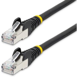 StarTech.com 35ft CAT6a Ethernet Cable, Black Low Smoke Zero Halogen (LSZH) 10 GbE 100W PoE S/FTP Snagless RJ-45 Network Patch Cord