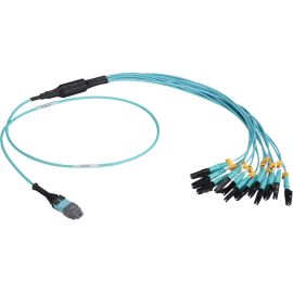 1M MTP OM3 FIBER OPTIC HARNESS CABLE PLENUM 12-STRAND