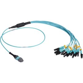 2M MTP OM3 FIBER OPTIC HARNESS CABLE PLENUM 12-STRAND