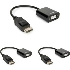 DISPLAYPORT TO VGA ADAPTER M/F-1920 X 1200P-5.90 -3 PACK-BLACK