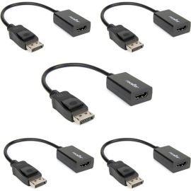 DISPLAYPORT TO HDMI ADAPTER M/F-1920X1200P -5 PACK RETAIL-BLACK