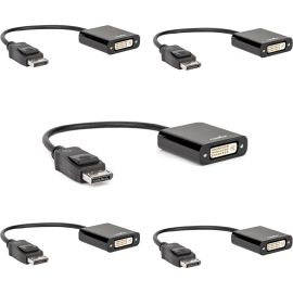 DISPLAYPORT TO DVI ADAPTER M/F-7.90 DP/DVI CABLE-5 PACK-BLACK