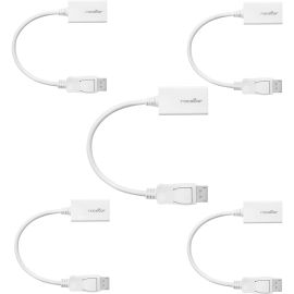 DISPLAYPORT TO HDMI ADAPTER M/F-1920X1200P- 5 PACK RETAIL-WHITE