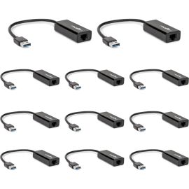 USB 3.0 TO GIGABIT ETHERNET NIC NETWORK ADAPTER-GBE-10 PACK-BLACK