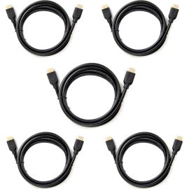 HIGH SPEED HDMI CABLE WITH ETHERNET-M/M-6FT-5 PACK-BLACK